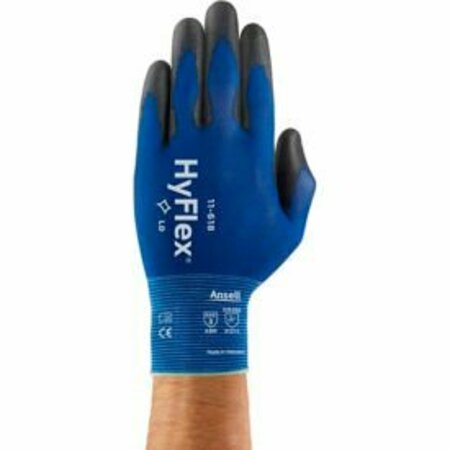 HyFlex Light Weight Polyurethane Coated Gloves, Ansell 11618, Size 9, 1 Pair